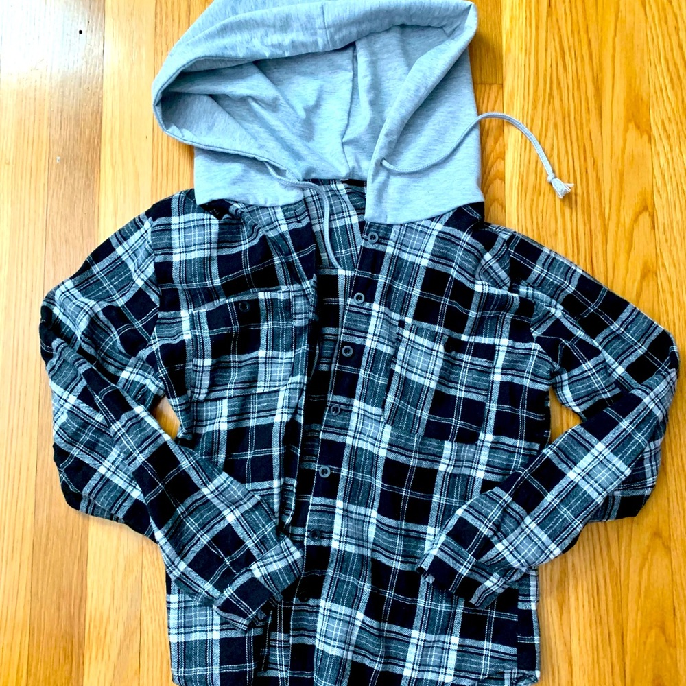 Flannel with hoodie